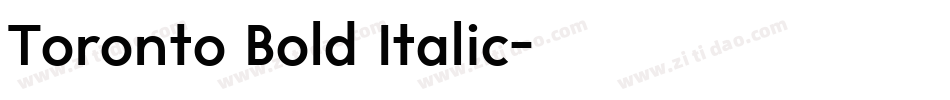 Toronto Bold Italic字体转换